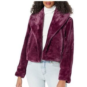 NWT Blank NYC Women's Plush Teddy Jacket in Deep Purple